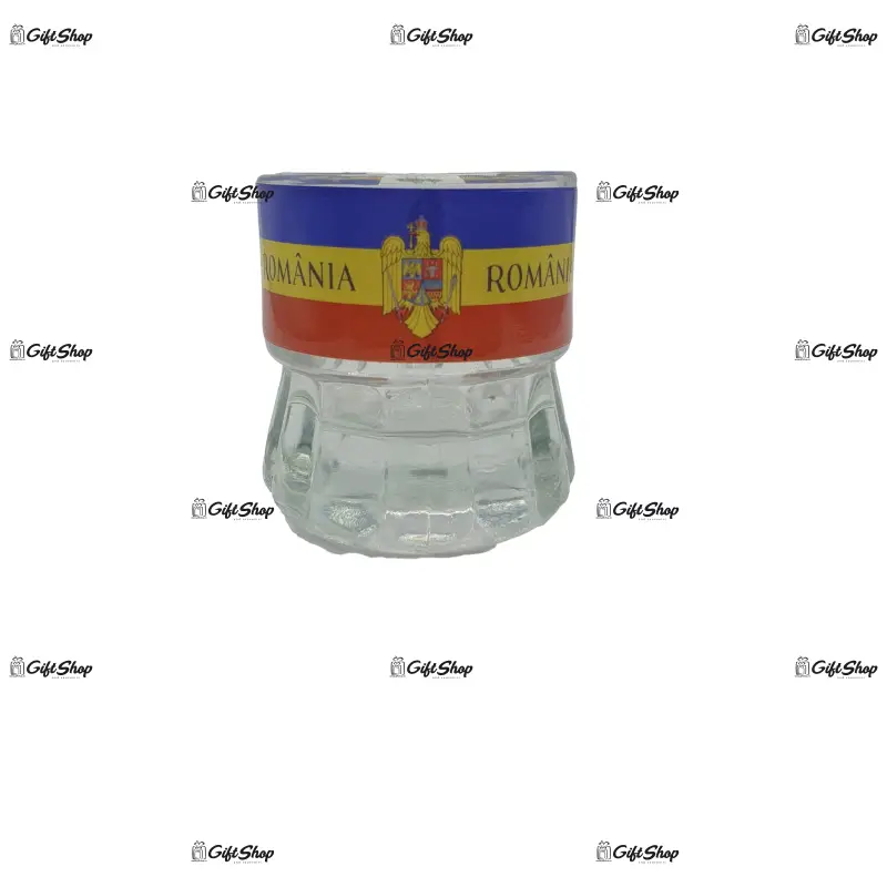 Pahar din sticla pentru snaps – design romania bran vlad tepes